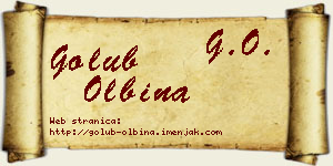 Golub Olbina vizit kartica